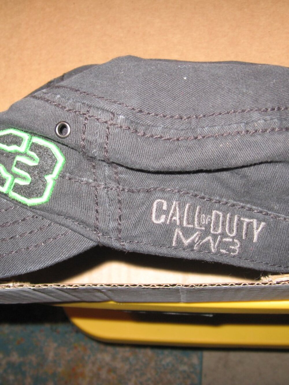 Call of Duty MW3 Five Panel Black Military Operator Hat One Size Fits Most